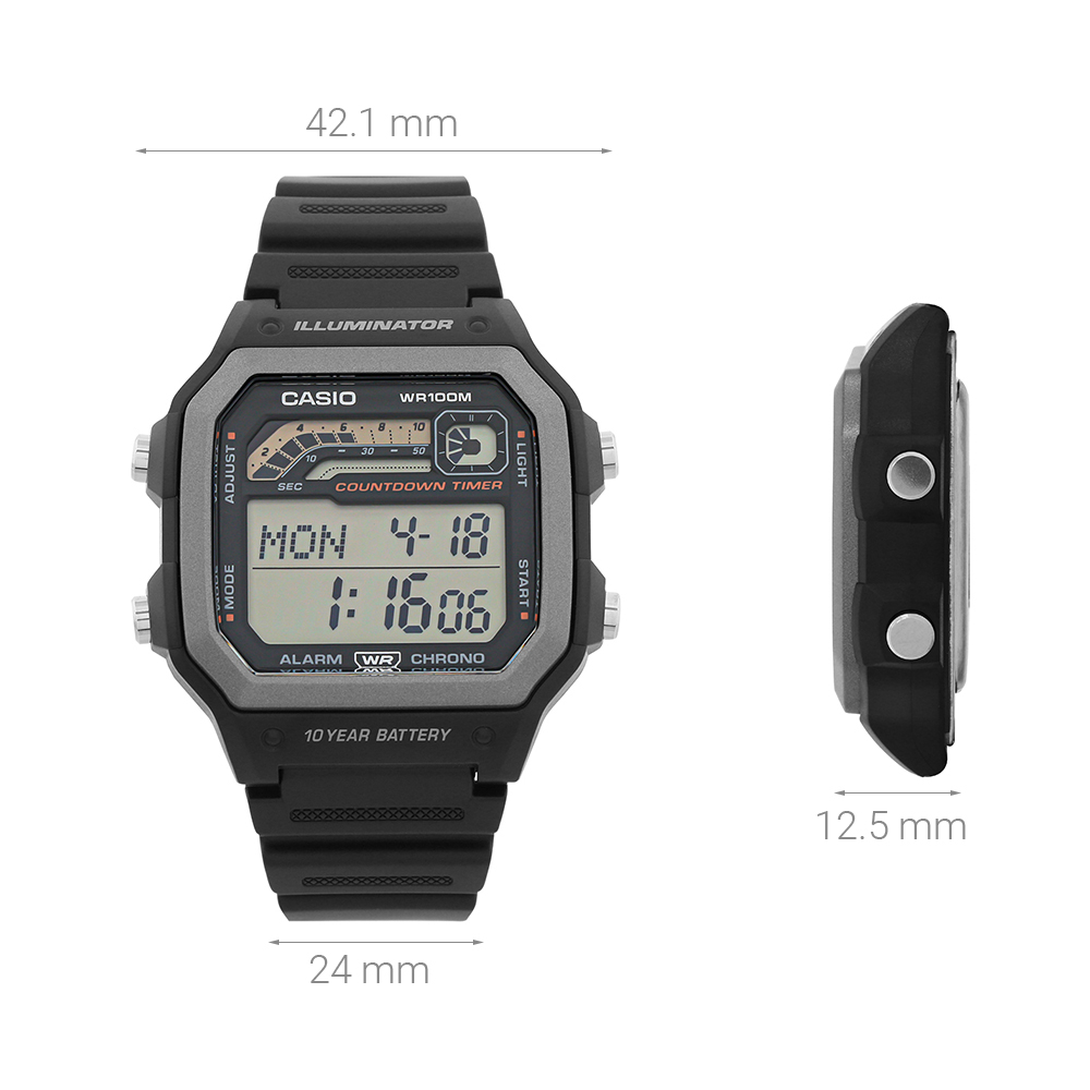Đồng hồ Casio 42.1 mm Nam WS-1600H-1AVDF - 7