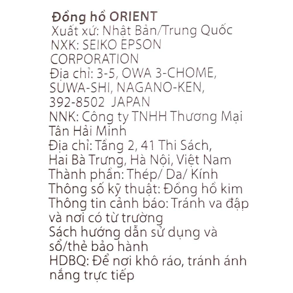 Đồng hồ Orient Mako 41.8 mm Nam RA-AA0821S19B Màu Bạc