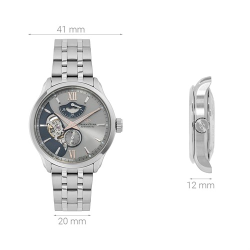 Đồng hồ Orient Star 41 mm Nam RE-AV0B09N00B Màu Bạc