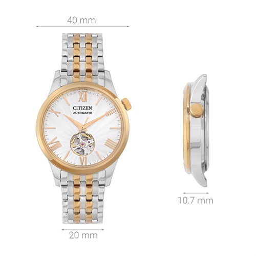 Đồng hồ Citizen Sunshine and Luna 40 mm Nam NH9136-88A Màu Bạc