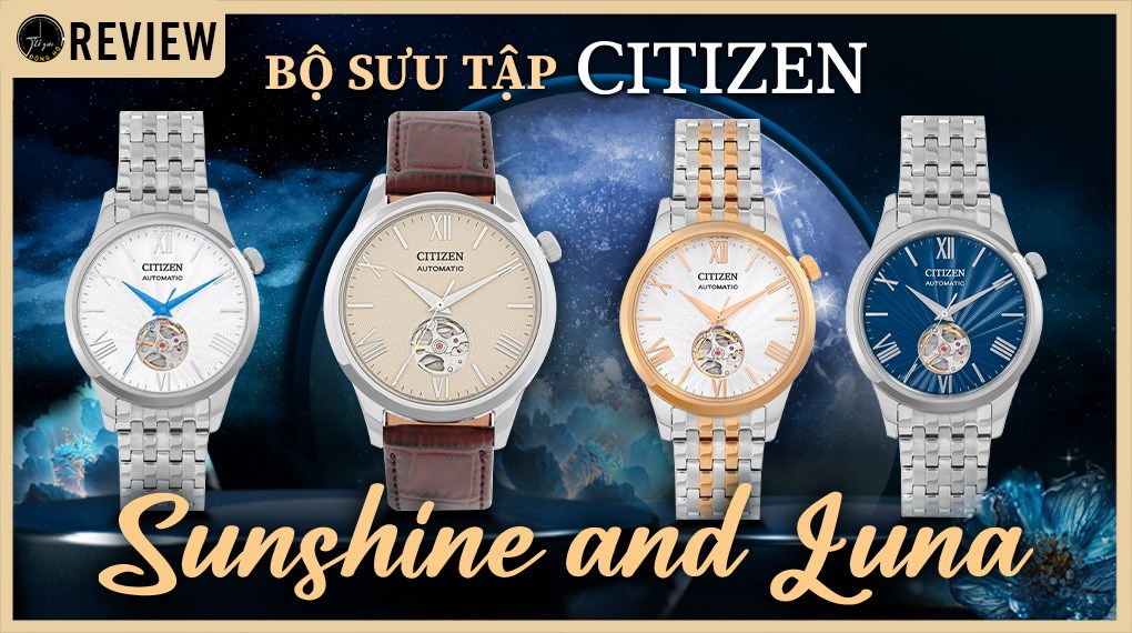 Đồng hồ Citizen Sunshine and Luna 40 mm Nam NH9130-84L