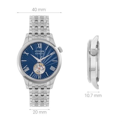 Đồng hồ Citizen Sunshine and Luna 40 mm Nam NH9130-84L Màu Bạc