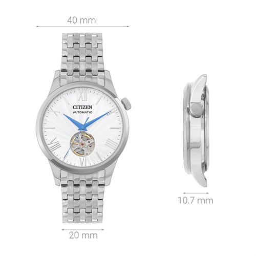 Đồng hồ Citizen Sunshine and Luna 40 mm Nam NH9130-84A Màu Bạc