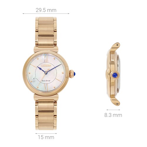 Đồng hồ Citizen Happiness Blossoms 29.5 mm Nữ EM1073-85Y Màu Vàng