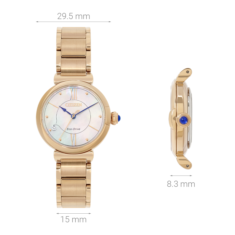 Đồng hồ Citizen Happiness Blossoms 29.5 mm Nữ EM1073-85Y Màu Vàng