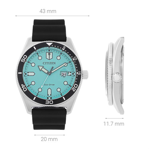 Đồng hồ Citizen 43 mm Nam AW1760-14X Màu Đen
