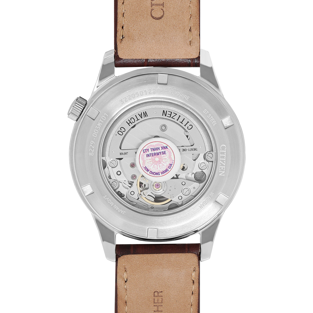 Đồng hồ Citizen Sunshine and Luna 40 mm Nam NH9130-17A Màu Nâu