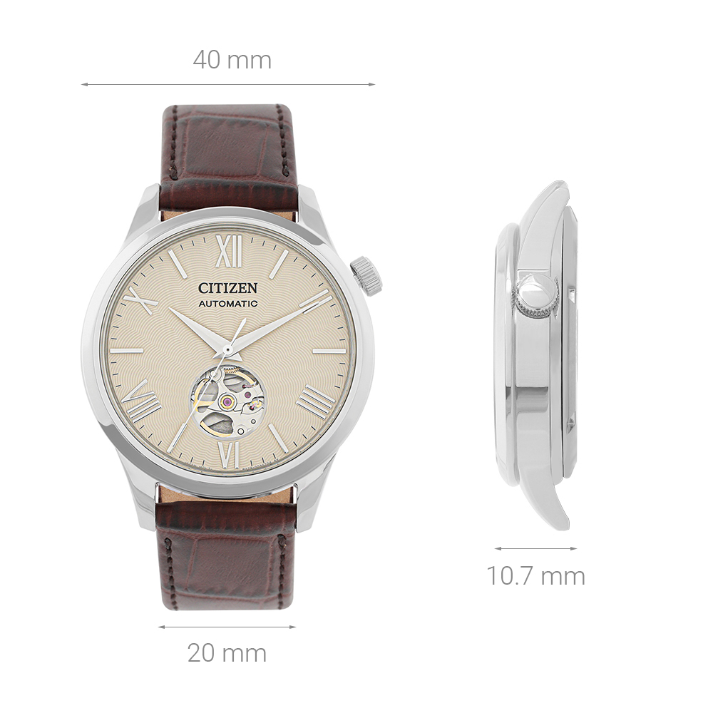 Đồng hồ Citizen Sunshine and Luna 40 mm Nam NH9130-17A Màu Nâu