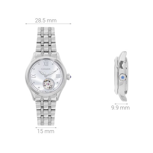 Đồng hồ Citizen Sunshine and Luna 28.5 mm Nữ PR1040-88A Màu Bạc