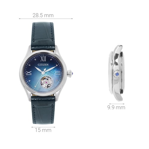 Đồng hồ Citizen Sunshine and Luna 28.5 mm Nữ PR1041-18N Màu Xanh