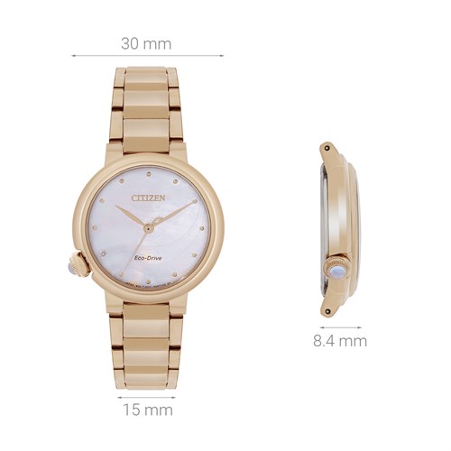Đồng hồ Citizen Mother Earth 30 mm Nữ EM0919-85Y Màu Vàng