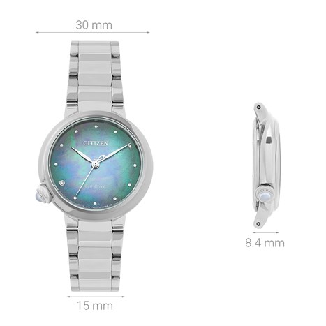 Đồng hồ Citizen Mother Earth 30 mm Nữ EM0910-80N Màu Bạc