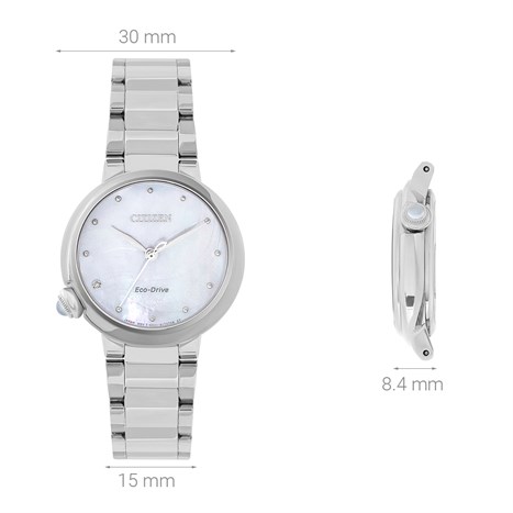 Đồng hồ Citizen Mother Earth 30 mm Nữ EM0910-80D Màu Bạc