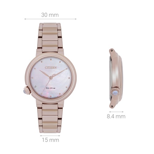 Đồng hồ Citizen Mother Earth 30 mm Nữ EM0912-84Y Màu Vàng Hồng