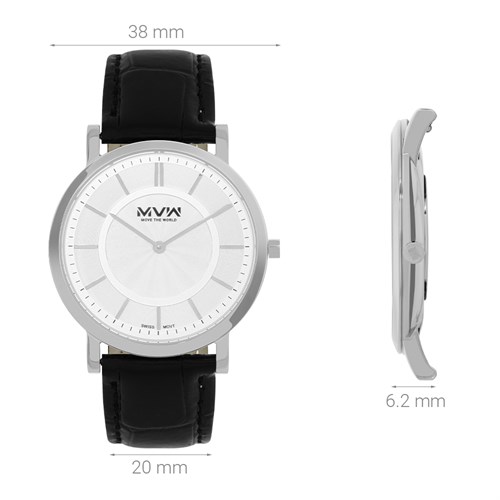Đồng hồ MVW UT 38 mm Nam ML076-01 Màu Đen