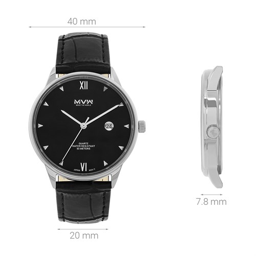 Đồng hồ MVW 40 mm Nam ML081-01 Màu Đen