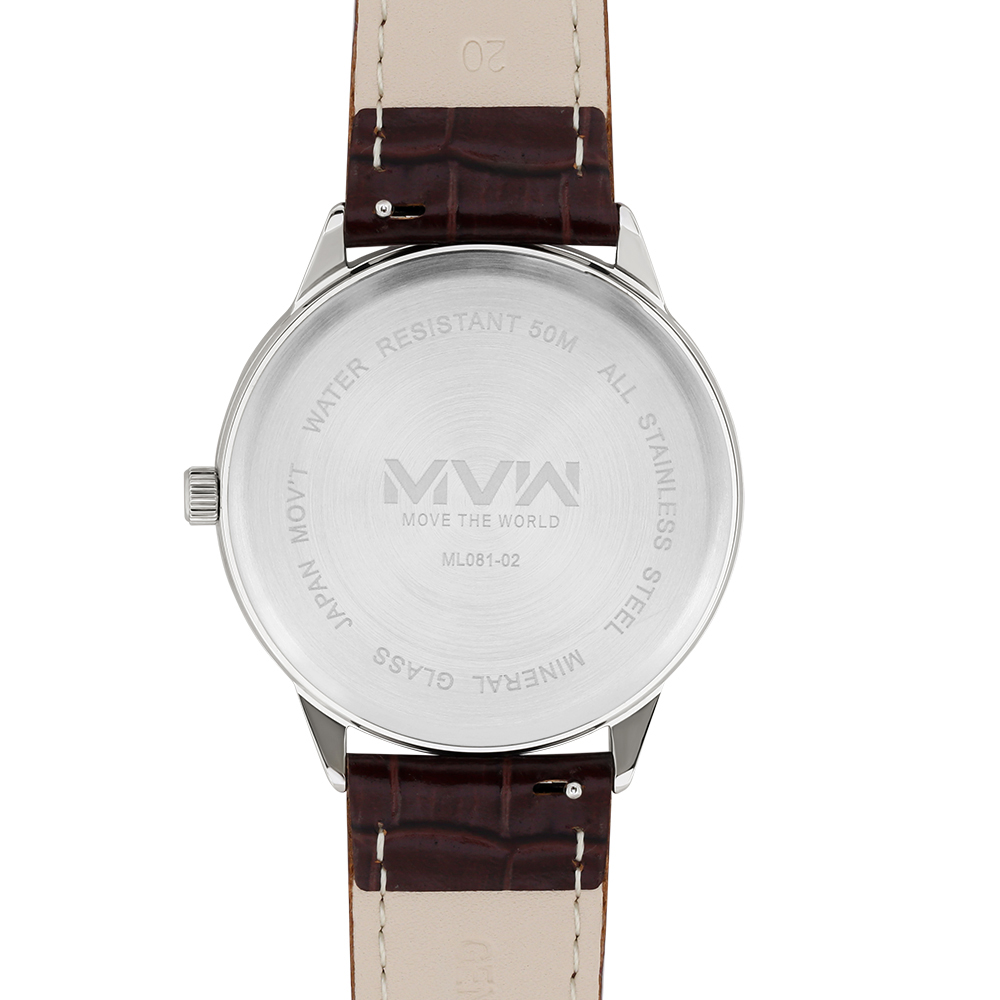 Đồng hồ MVW 40 mm Nam ML081-02 Màu Nâu