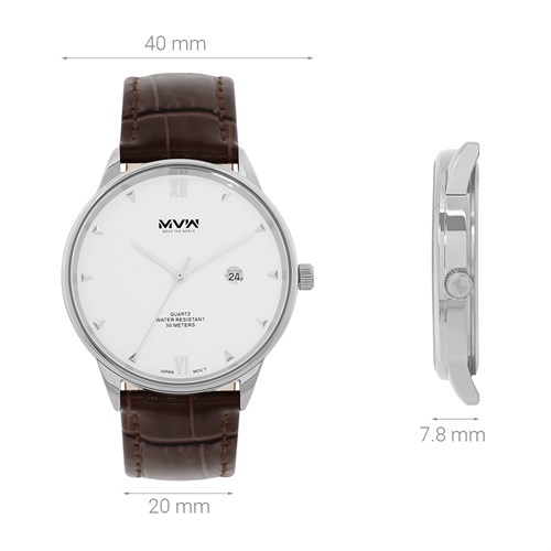 Đồng hồ MVW 40 mm Nam ML081-02 Màu Nâu