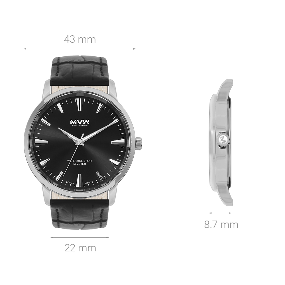 Đồng hồ MVW 43 mm Nam ML083-01 - 6