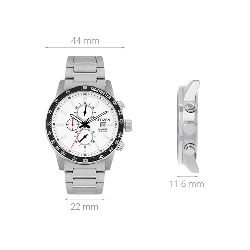 Đồng hồ Citizen 44 mm Nam AN3680-50A Màu Bạc