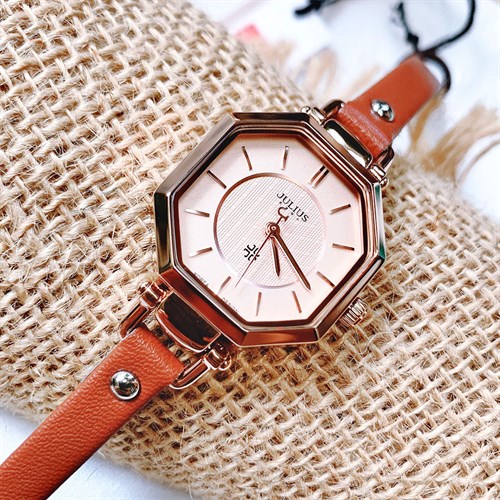 Đồng hồ Julius 28 mm Nữ JA-750C Màu Nâu