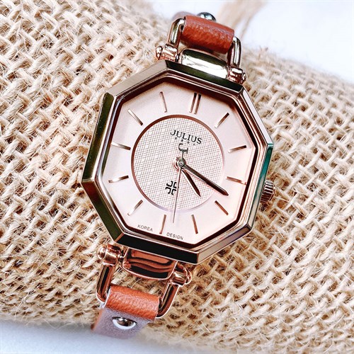 Đồng hồ Julius 28 mm Nữ JA-750C Màu Nâu