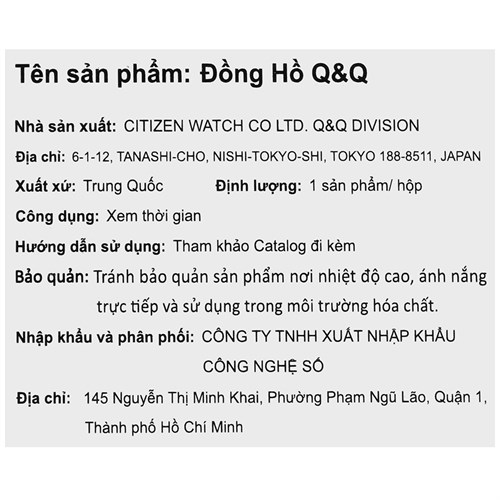 Đồng hồ Q&Q 42 mm Nam A12A-004PY Màu Đen