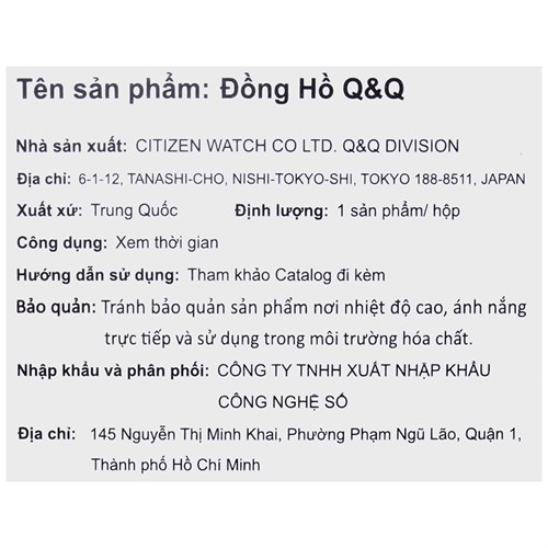 Đồng hồ Q&Q 42 mm Nam A12A-009PY Màu Bạc