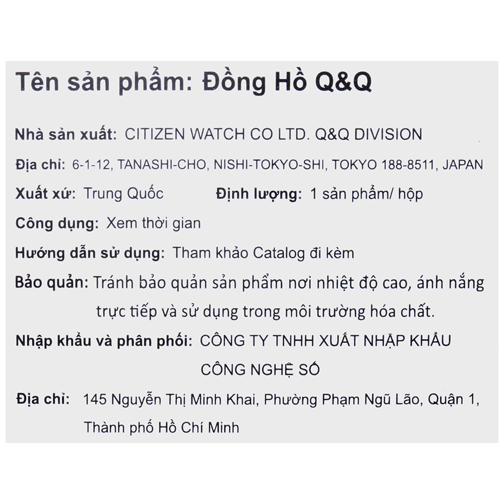 Đồng hồ Q&Q 42 mm Nam A12A-009PY - 7