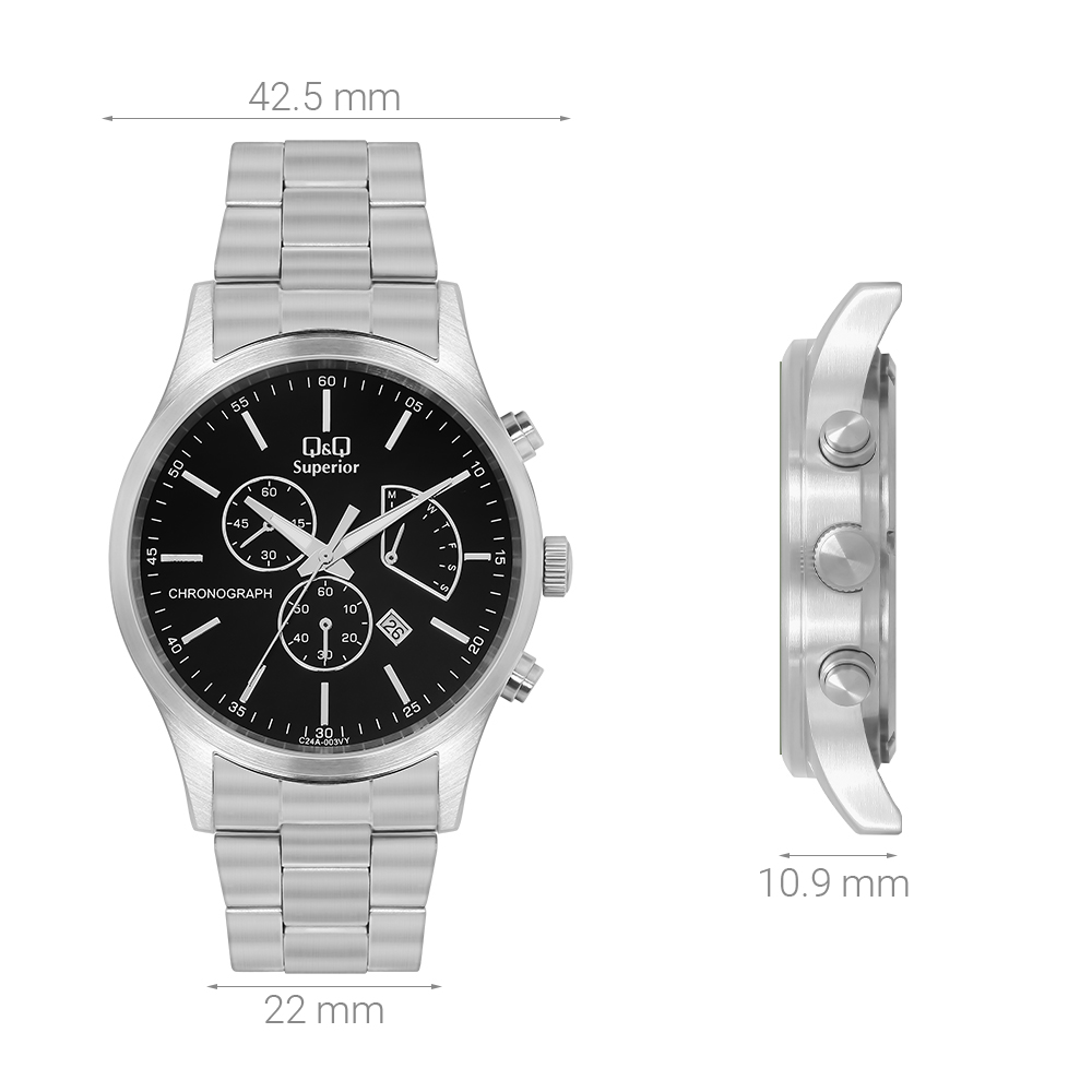 Đồng hồ Q&Q 42.5 mm Nam C24A-003VY - 6