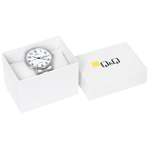 Đồng hồ Q&Q 42 mm Nam C32A-004PY Màu Bạc