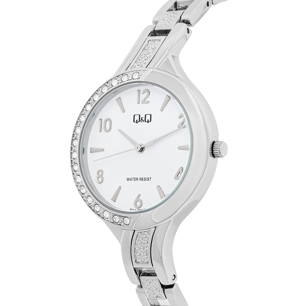Đồng hồ Q&Q 34 mm Nữ F01A-005PY Màu Bạc