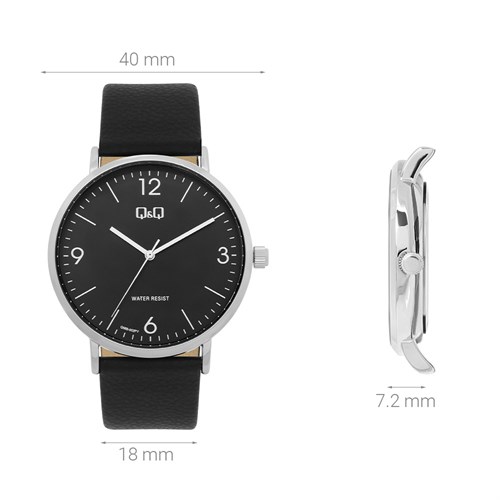 Đồng hồ Q&Q 40 mm Nam Q56B-002PY Màu Đen
