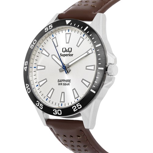 Đồng hồ Q&Q 43 mm Nam S08A-007PY Màu Nâu