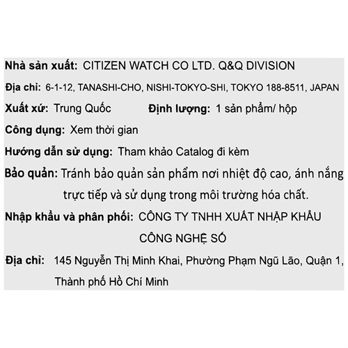 Đồng hồ Q&Q 43 mm Nam S08A-007PY Màu Nâu