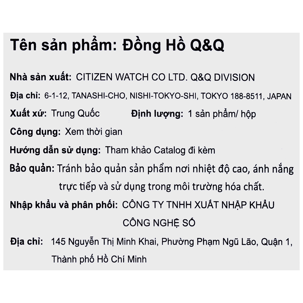 Đồng hồ Q&Q 50 mm Nam G19A-001VY - 8