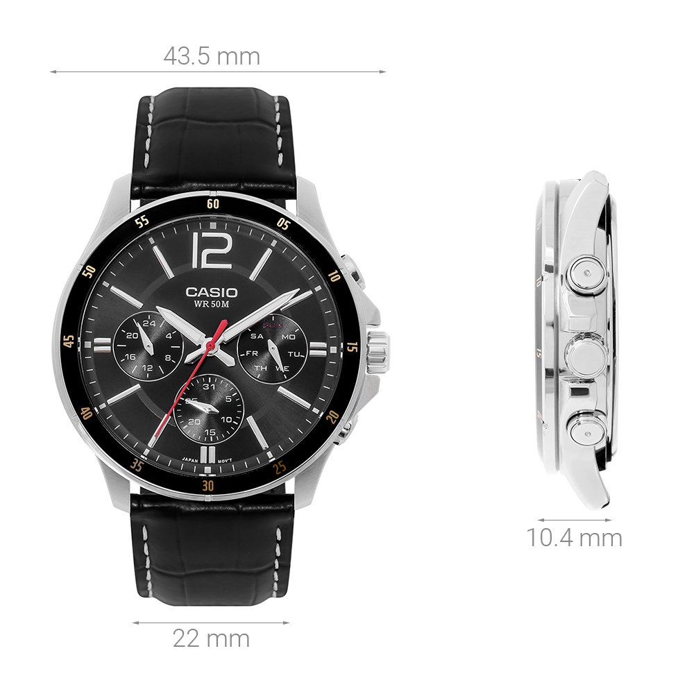 Đồng hồ Casio Timeless 43.5 mm Nam MTP-1374L-1AVDF - 6