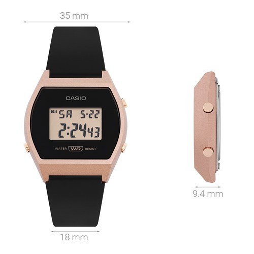 Đồng hồ Casio 35 mm Nữ LW-204-1ADF Màu Đen