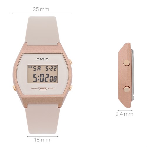 Đồng hồ Casio 35 mm Nữ LW-204-4ADF Màu Kem