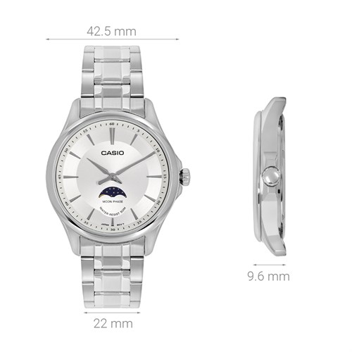 Đồng hồ Casio 42.5 mm Nam MTP-M100D-7AVDF Màu Bạc
