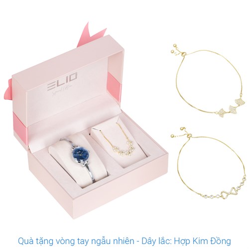 Set quà - Đồng hồ Elio 23 mm Nữ ES146-01 Màu Bạc