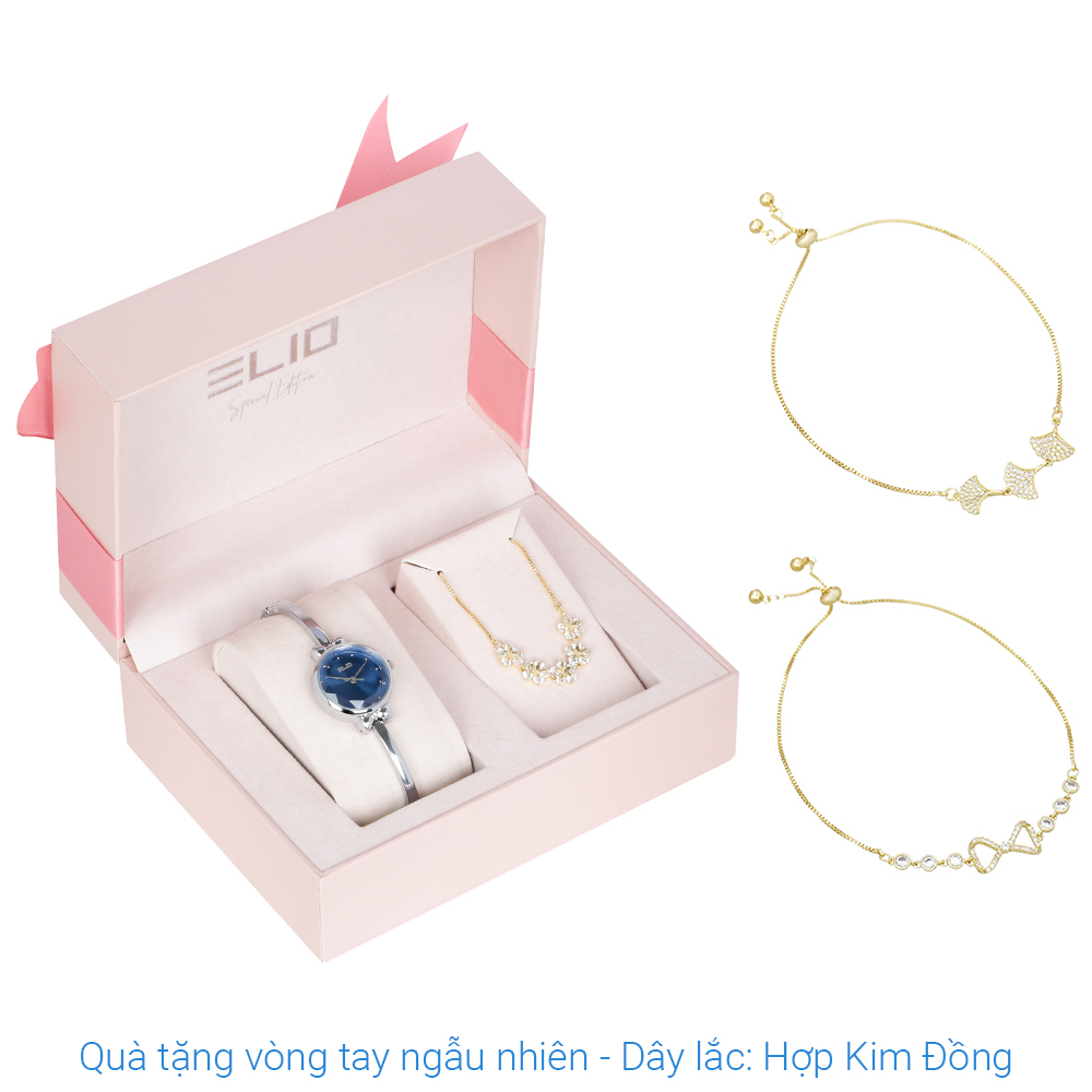 Set quà - Đồng hồ Elio 23 mm Nữ ES146-01 Màu Bạc