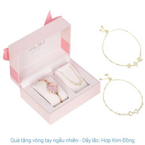 Set quà - Đồng hồ Elio 23 mm Nữ ES146-03 Màu Vàng Hồng