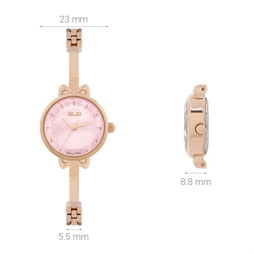 Set quà - Đồng hồ Elio 23 mm Nữ ES146-03 Màu Vàng Hồng