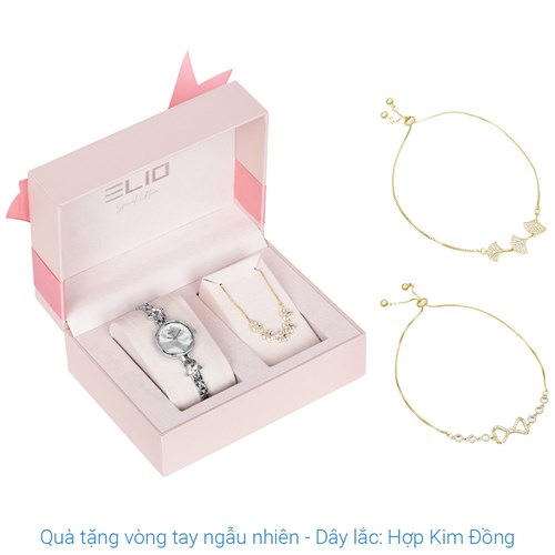 Set quà - Đồng hồ Elio 23.5 mm Nữ ES147-01 Màu Bạc