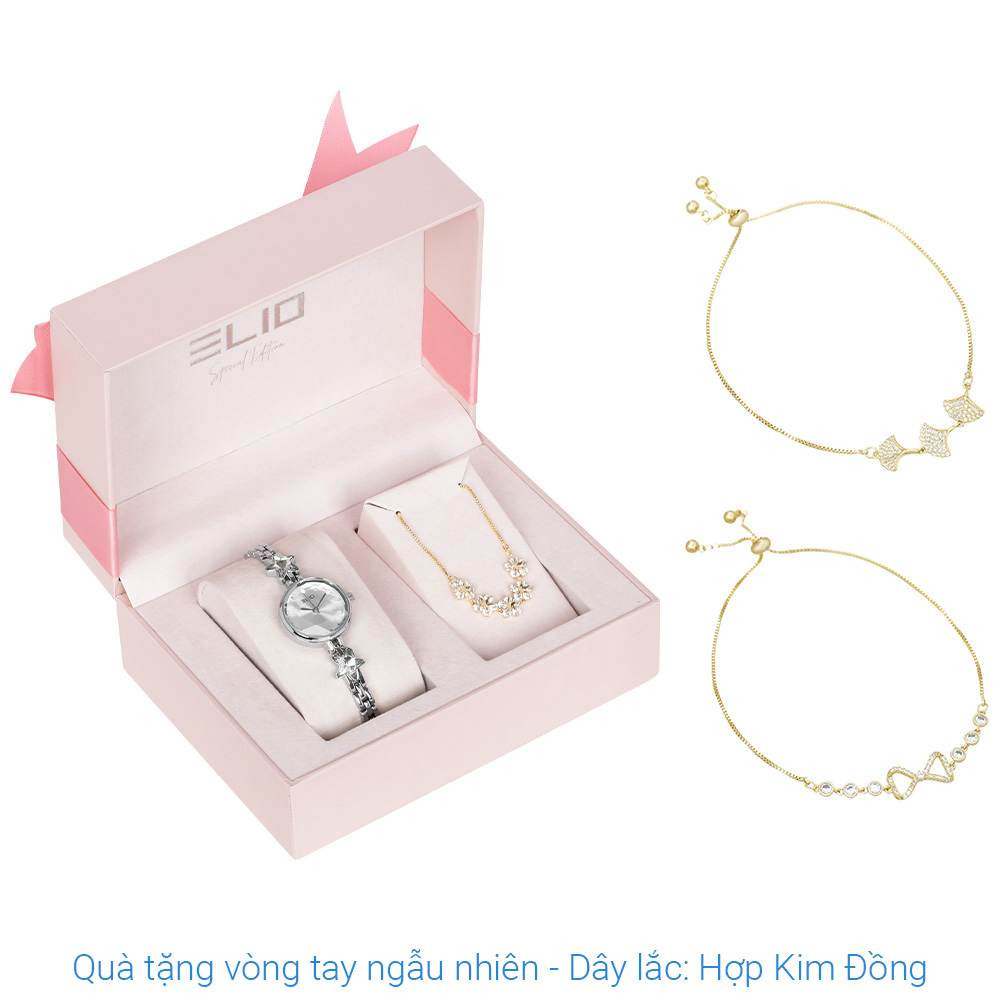 Set quà - Đồng hồ Elio 23.5 mm Nữ ES147-01 Màu Bạc