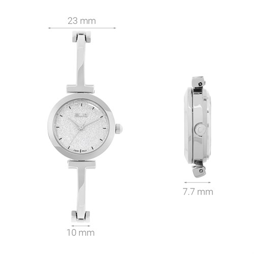 Set quà - Đồng hồ Elio 23 mm Nữ ES148-01 Màu Bạc
