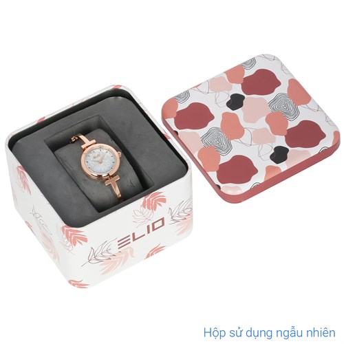 Set quà - Đồng hồ Elio 23 mm Nữ ES148-02 Màu Vàng Hồng