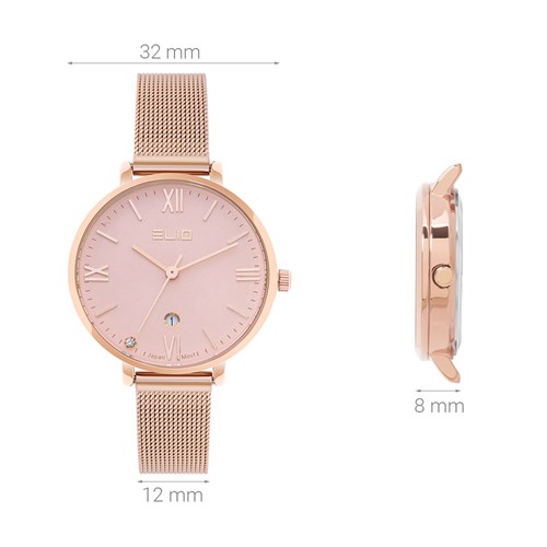 Set quà - Đồng hồ Elio 32 mm Nữ ES149-02 Màu Vàng Hồng