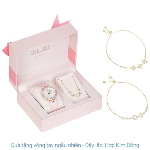 Set quà - Đồng hồ Elio 32 mm Nữ EL142-01 Màu Hồng